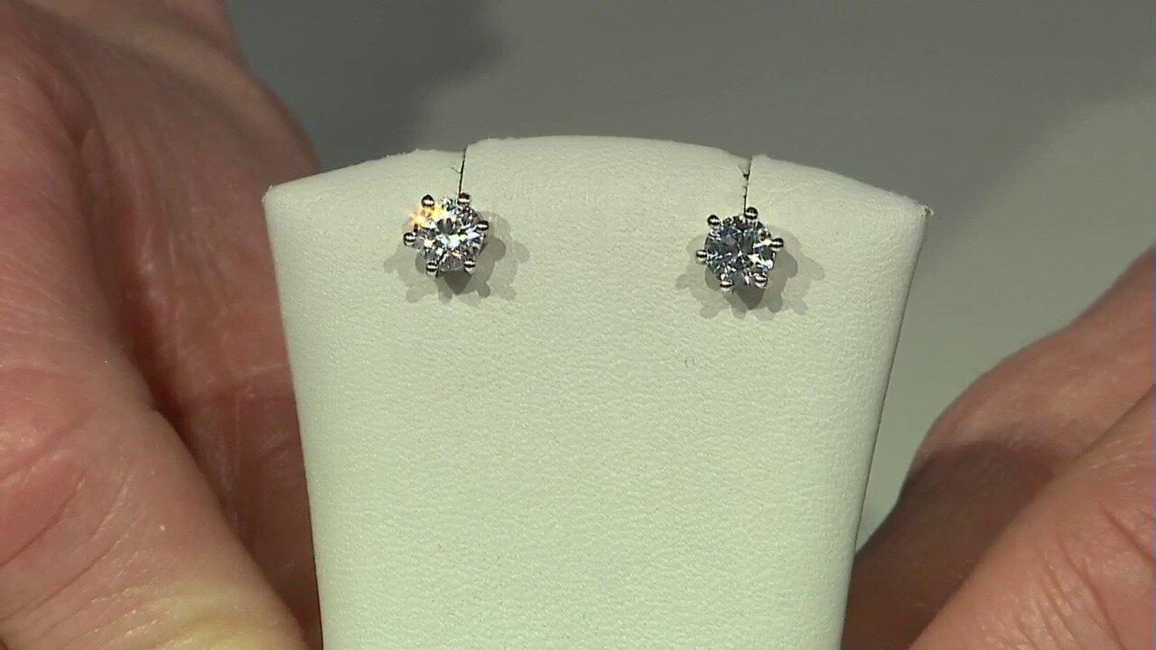 Video 9K Zircon Gold Earrings