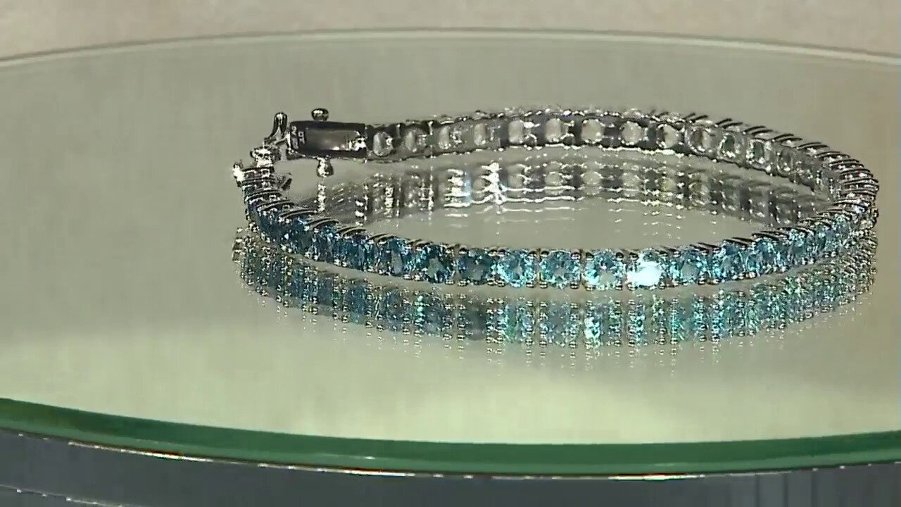 Video Bracelet en argent et Topaze bleu de Londres