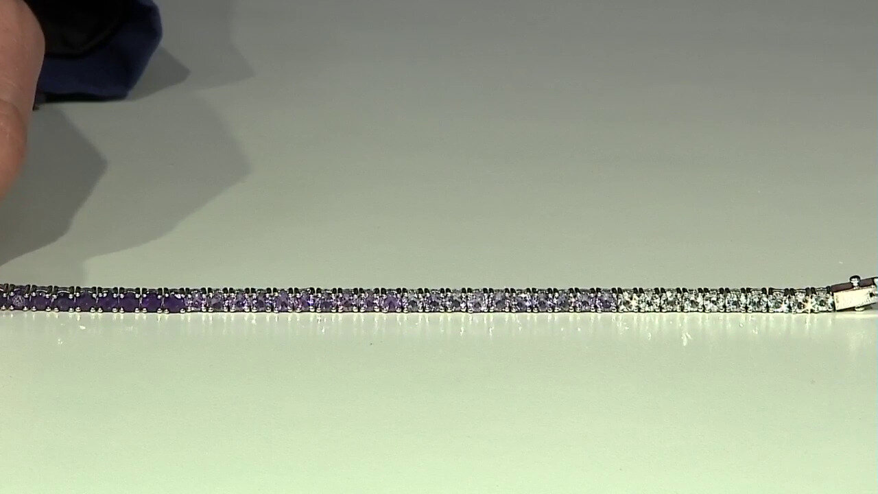 Video White Topaz Silver Bracelet