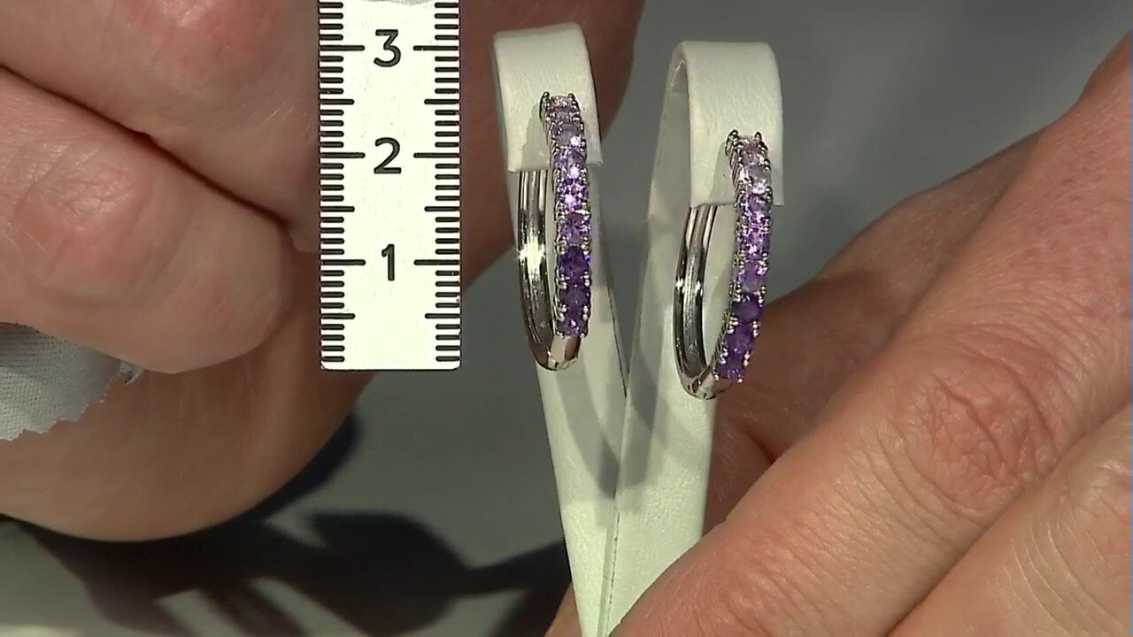 Video Bolivian Amethyst Silver Earrings