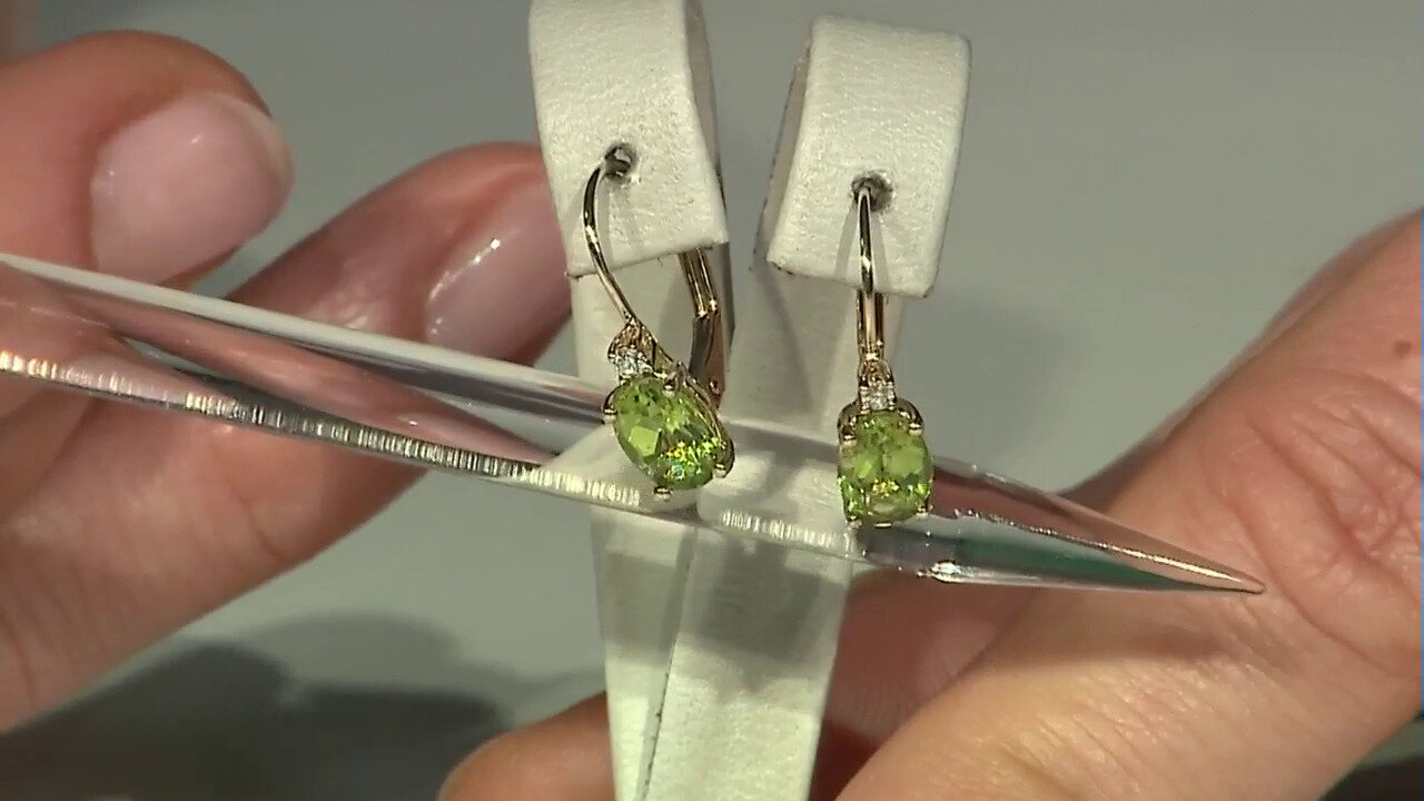 Video 10K Dashihe Peridot Gold Earrings