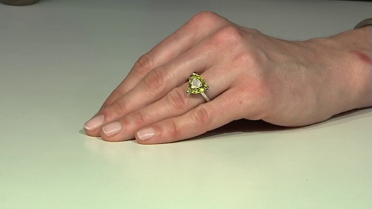 Video Ouro Verde Quartz Silver Ring