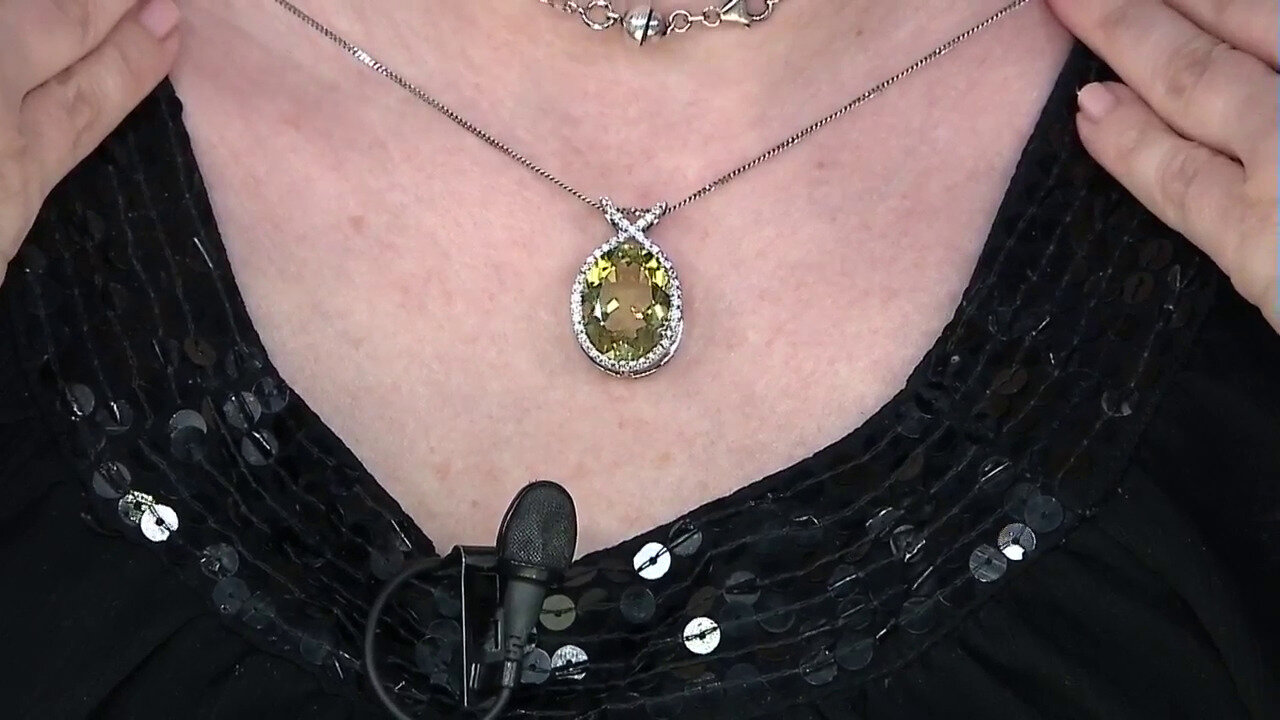 Video Lemon Quartz Silver Pendant