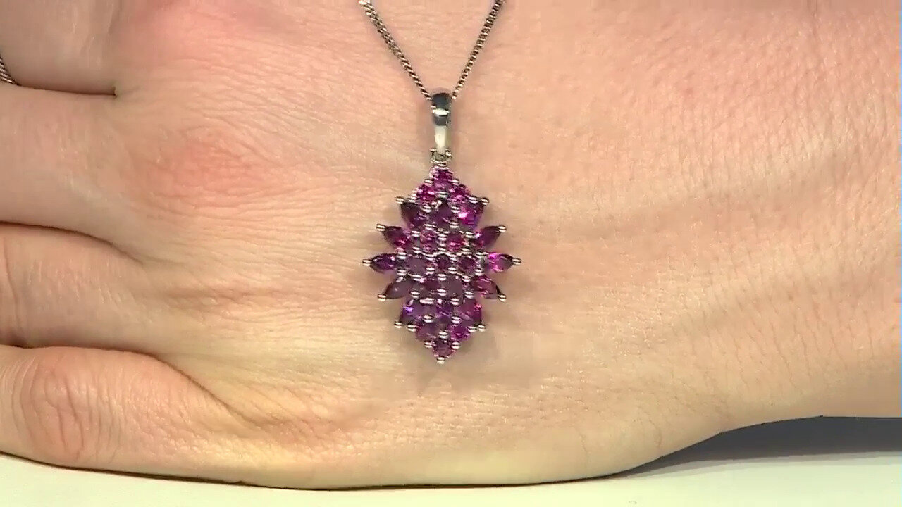 Video Rhodolite Silver Pendant