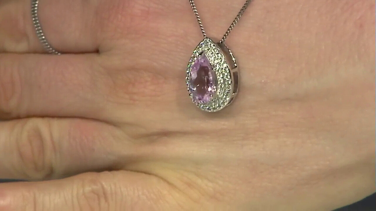 Video Kunzite Silver Pendant