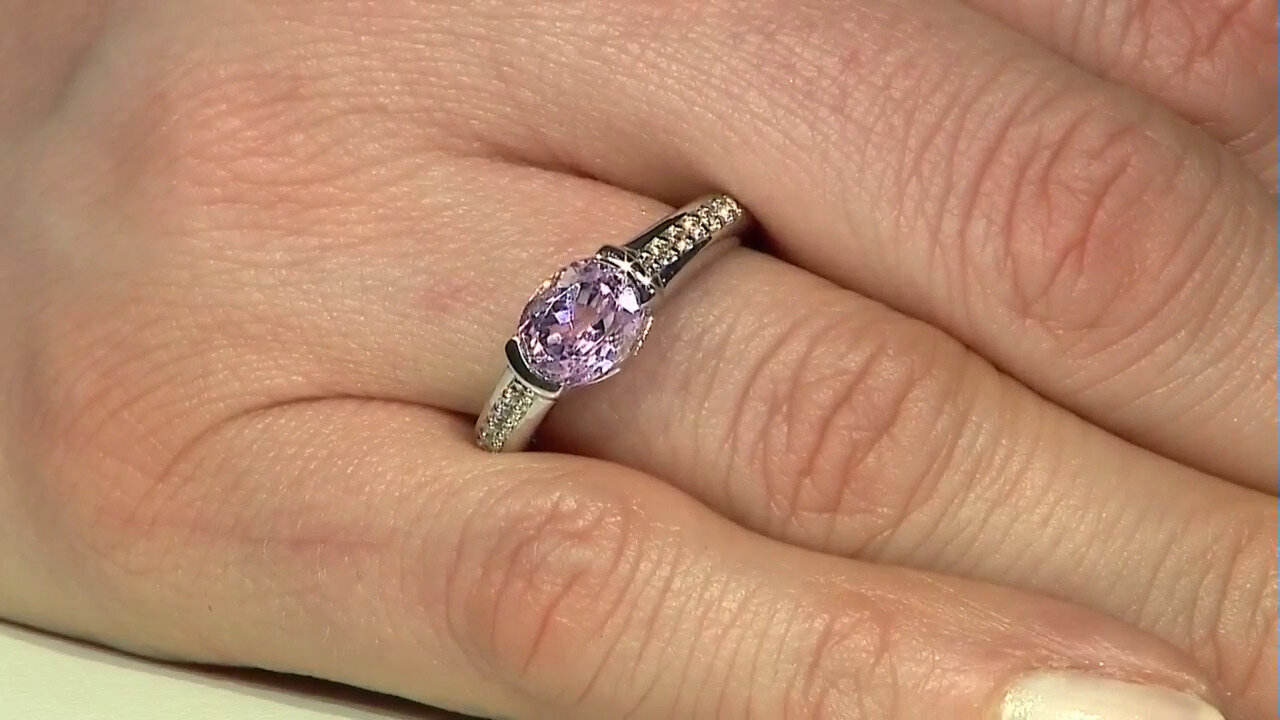 Video Kunzite Silver Ring