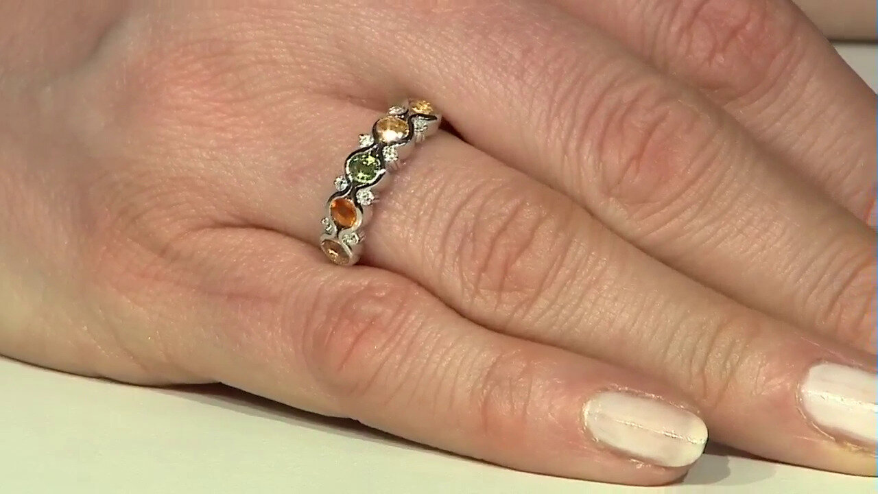 Video Fancy Sapphire Silver Ring