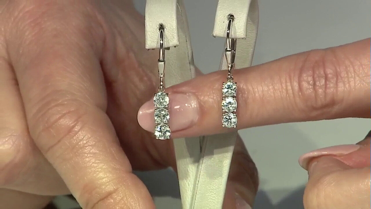 Video Zircon Silver Earrings