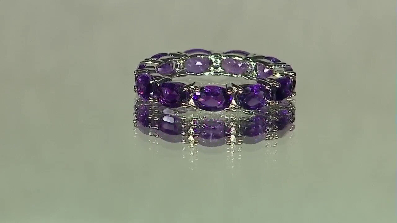 Video Zambian Amethyst Silver Ring