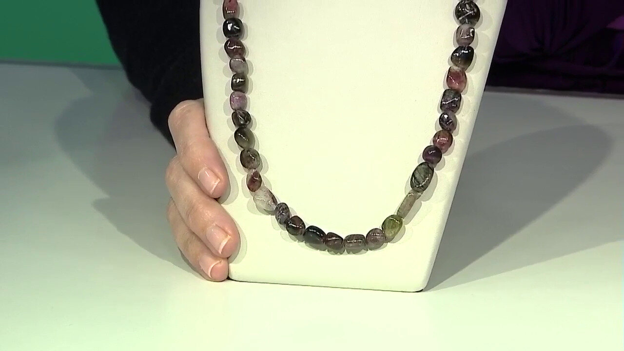 Video Fancy Tourmaline Silver Necklace