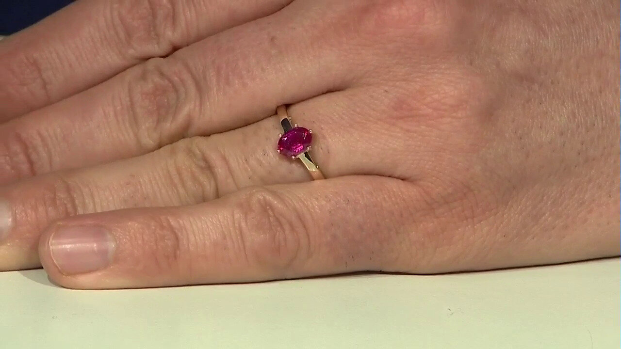 Video 9K Madagascar Ruby Gold Ring