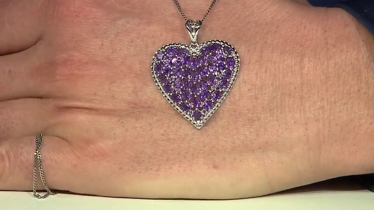 Video Amethyst Silver Pendant