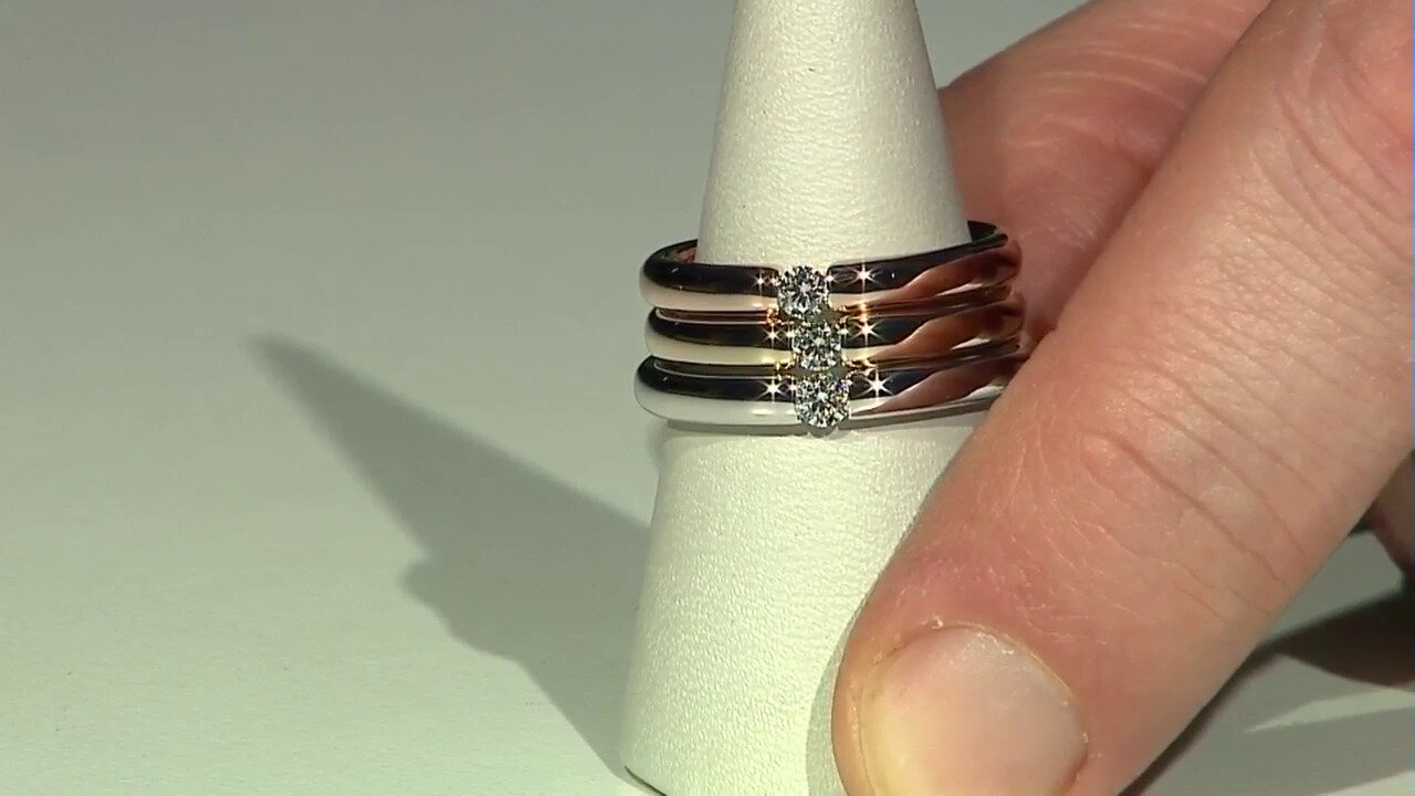 Video 14K IF (D) Diamond Gold Ring (Annette)