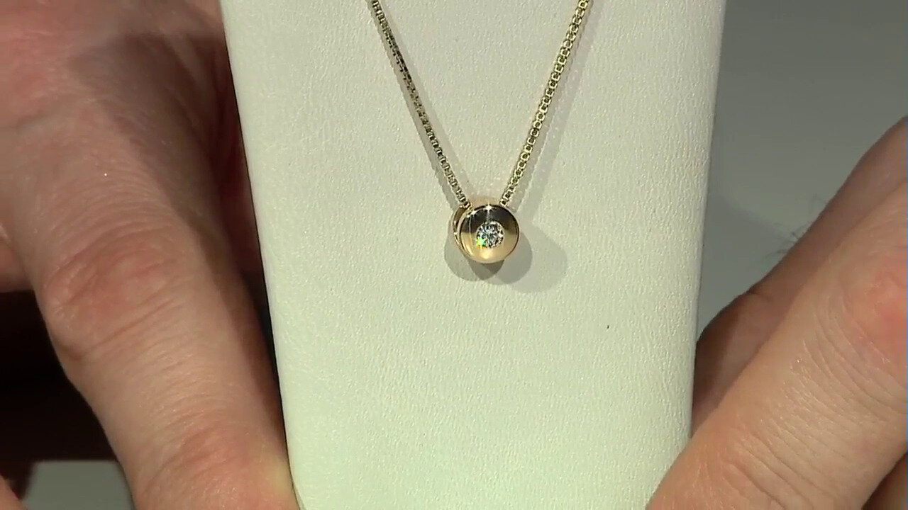 Video 18K IF (D) Diamond Gold Pendant (Annette)