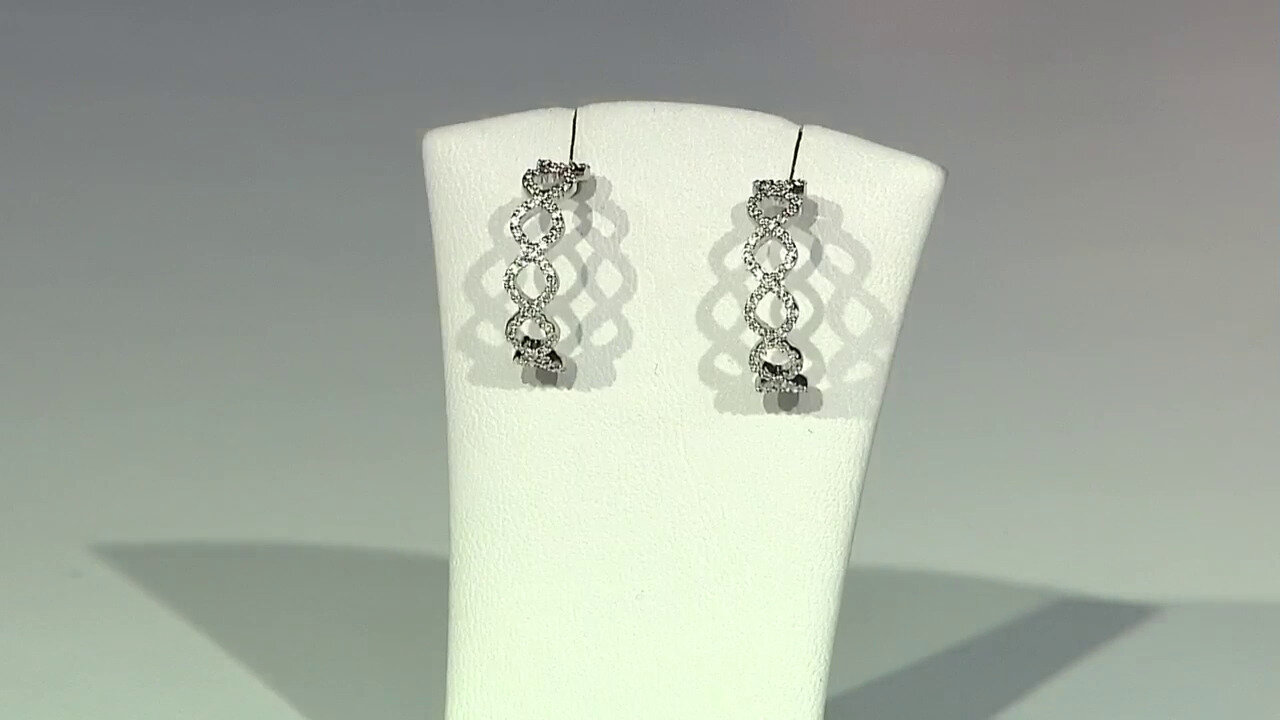 Video Zircon Silver Earrings