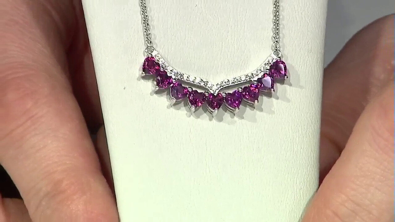 Video Rhodolite Silver Necklace