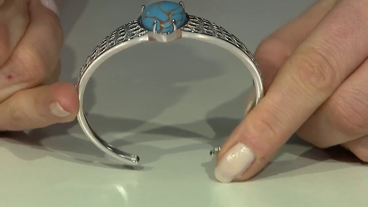 Video Turquoise Silver Bangle