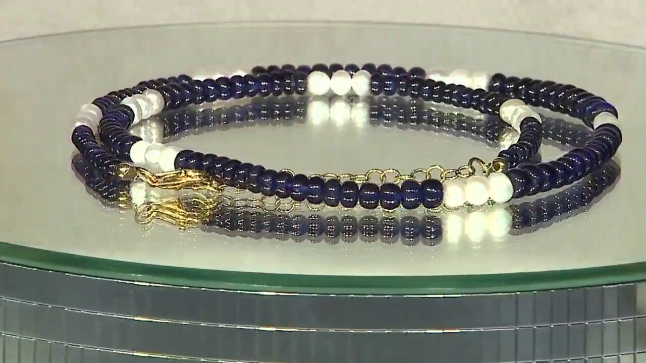 Video Madagascar Blue Sapphire Silver Necklace (Riya)