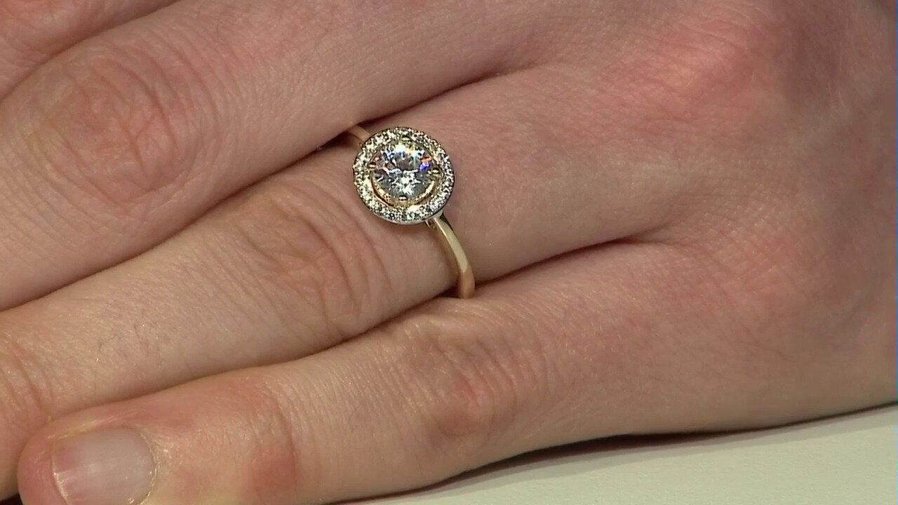 Video 9K Zircon Gold Ring