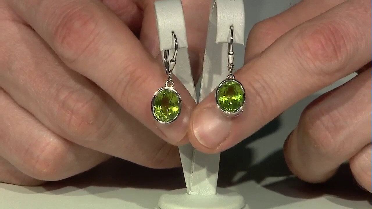 Video Peridot Silver Earrings