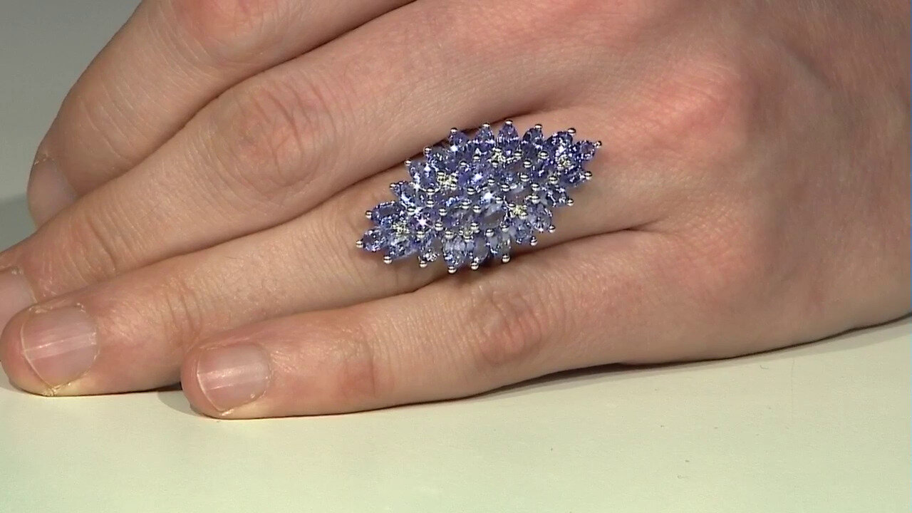 Video Tanzanite Silver Ring