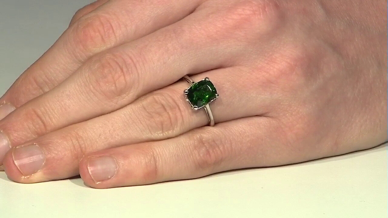 Video Russian Diopside Silver Ring