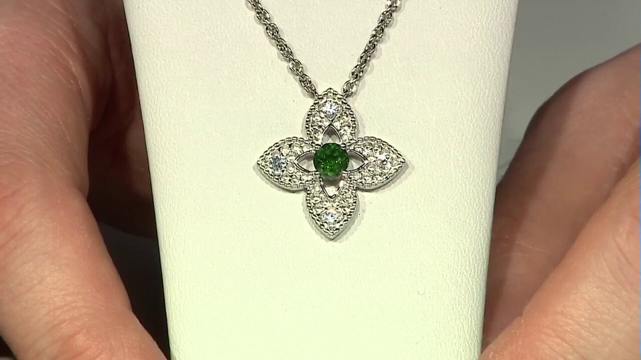 Video Russian Diopside Silver Necklace