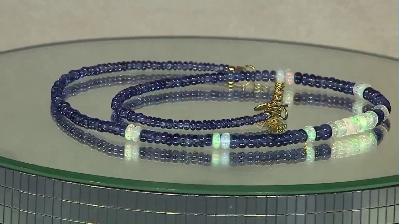 Video Blue Sapphire Silver Necklace