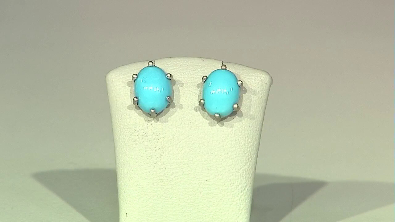 Video Sleeping Beauty Turquoise Silver Earrings (Faszination Türkis)