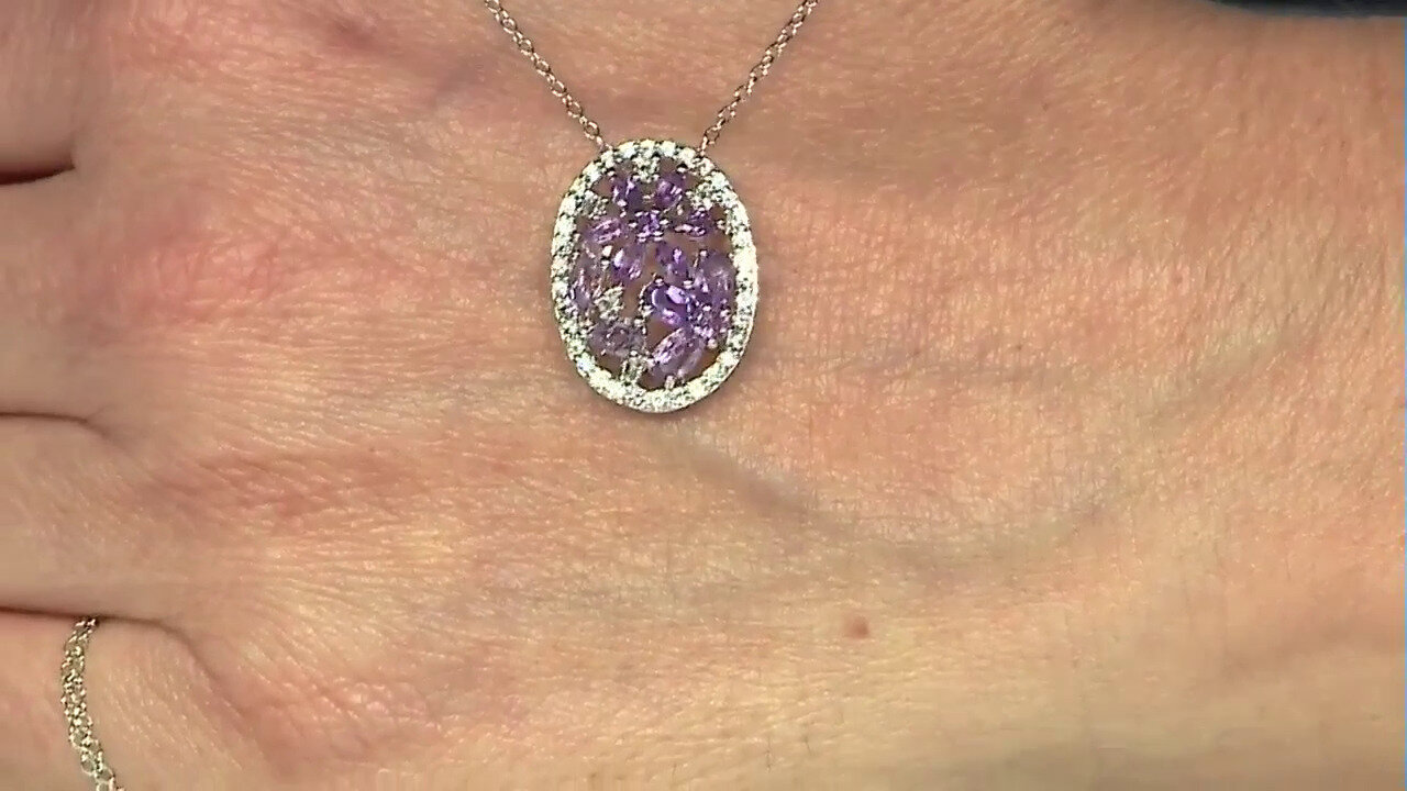 Video Amethyst Silver Necklace