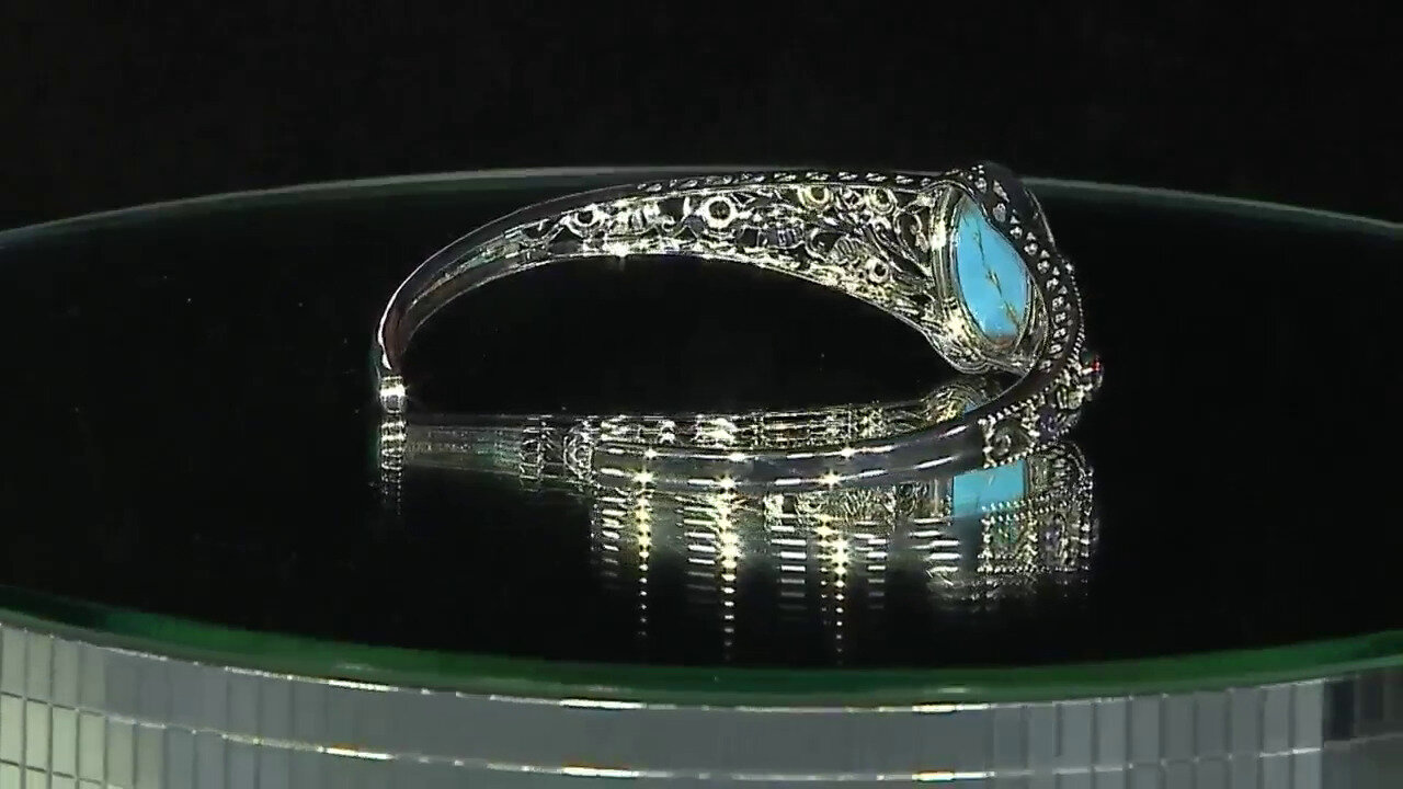 Video Turquoise Silver Bangle