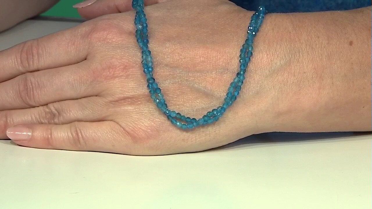 Video Blue Apatite Silver Necklace