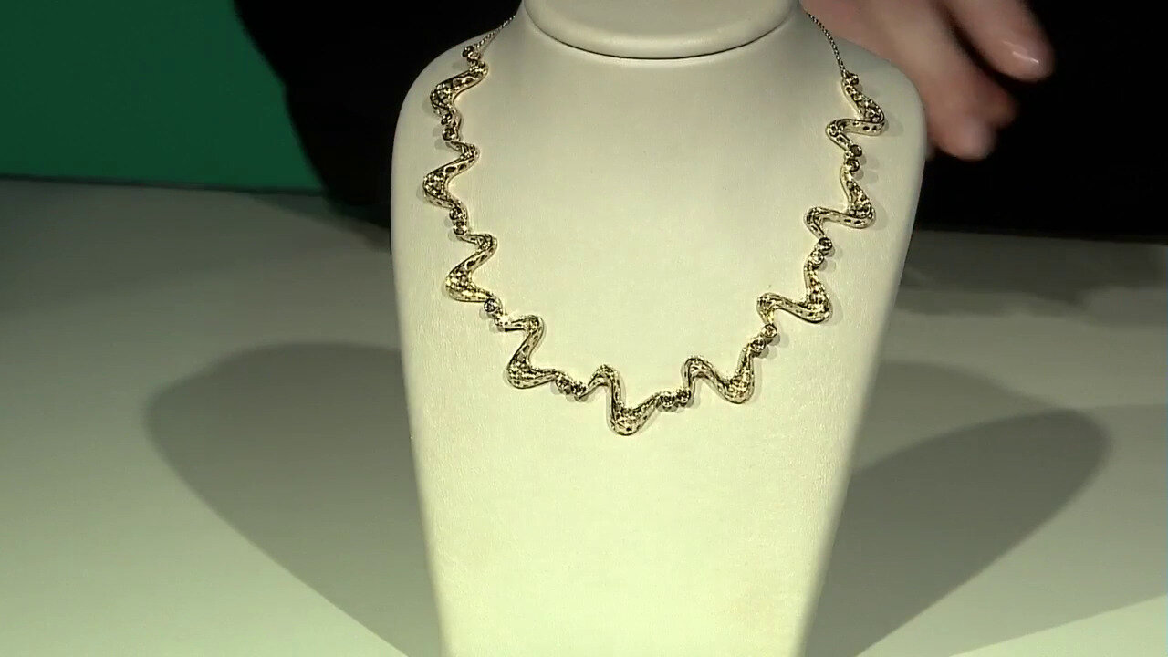 Video 9K I2 Champagne Diamond Gold Necklace (Ornaments by de Melo)