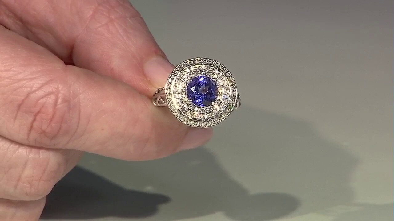 Video Anello in oro con Tanzanite AAA (de Melo)