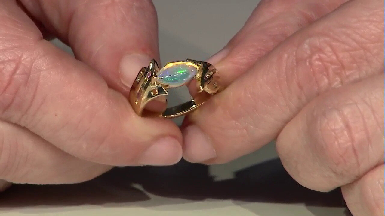 Video Gouden ring met een Welo-opaal (de Melo)