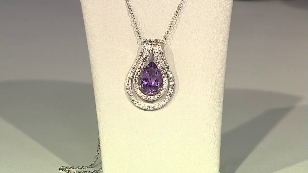 Video Amethyst Silver Necklace