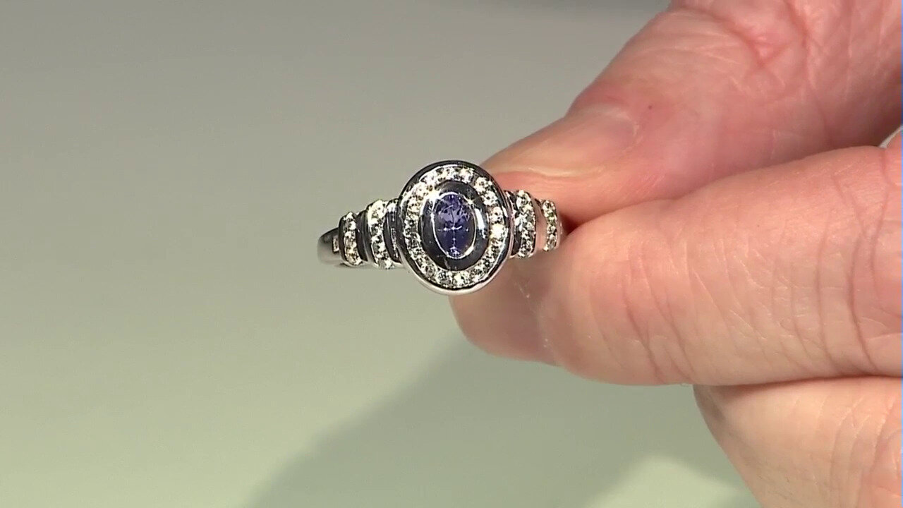 Video Tanzanite Silver Ring