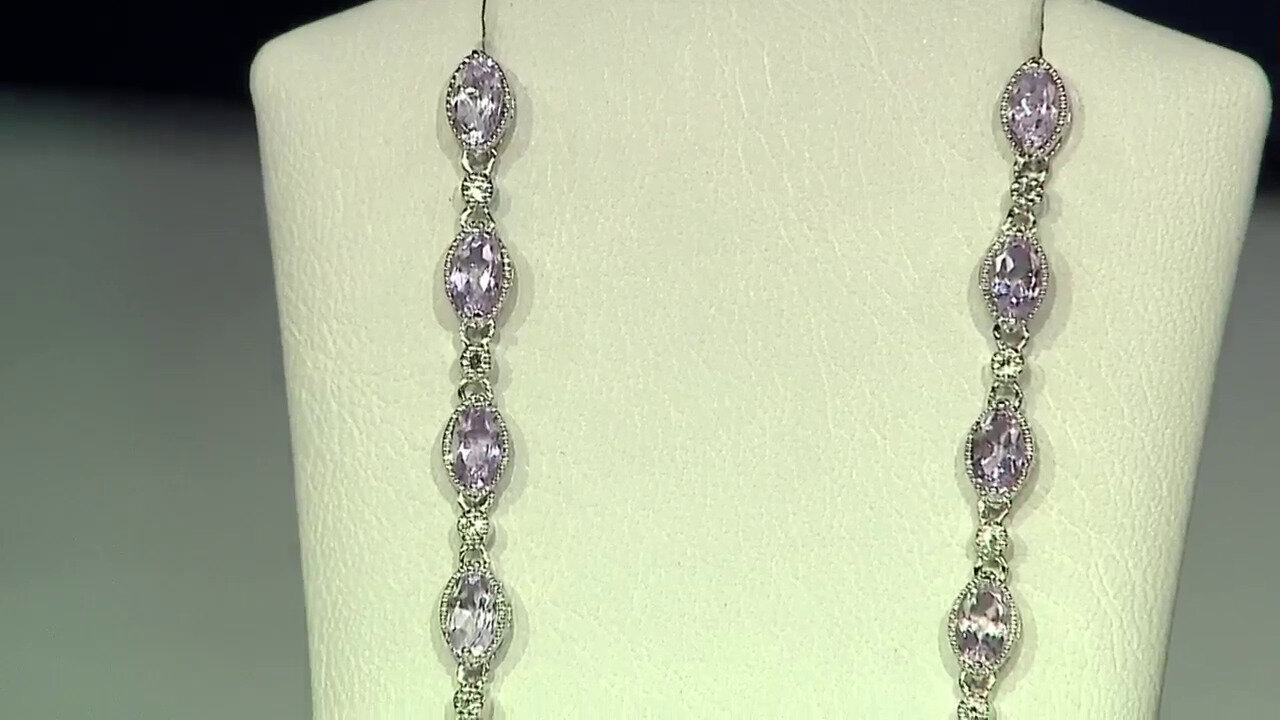 Video Bolivian Amethyst Silver Earrings