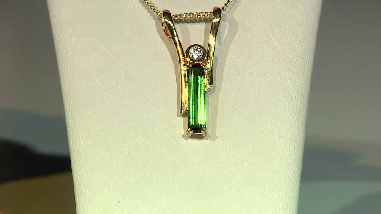 Video Indicolite Silver Pendant (Adela Silber)