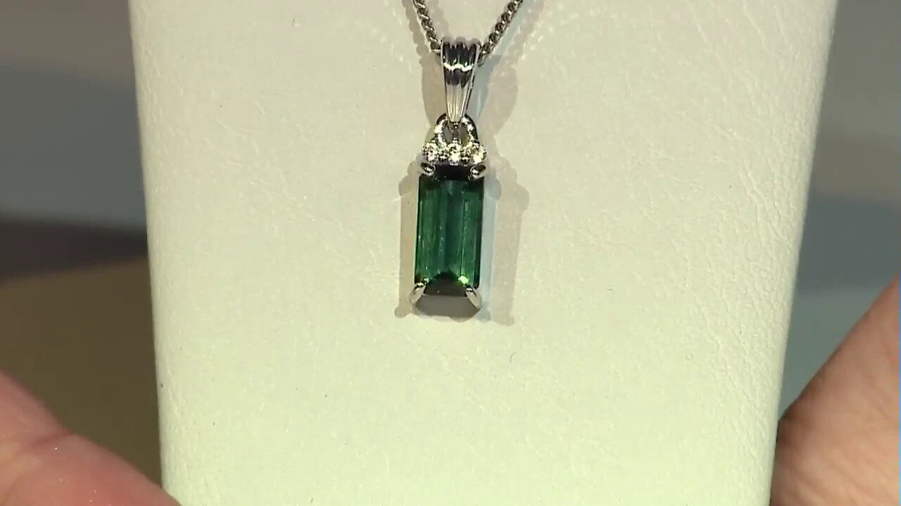 Video Indicolite Silver Pendant (Adela Silber)