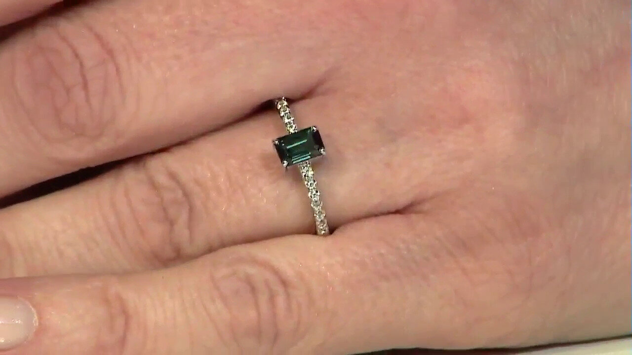 Video Indicolite Silver Ring (Adela Silber)