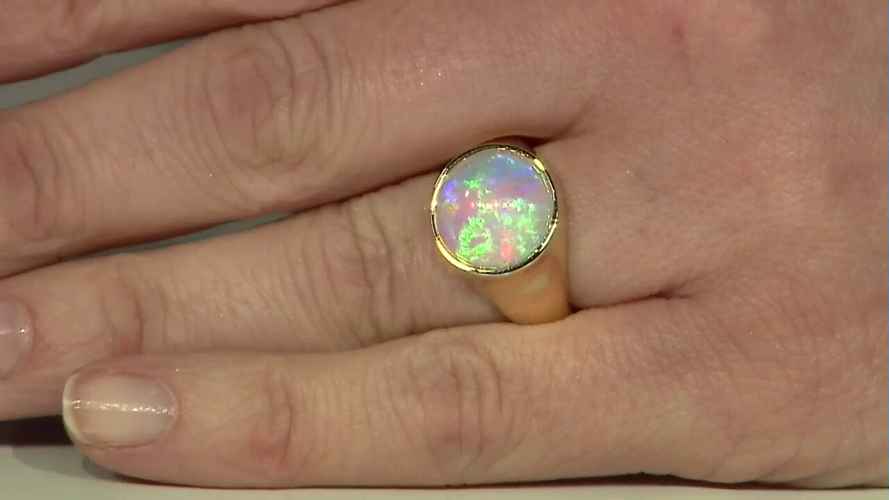 Video Welo Opal Silver Ring (Adela Silber)