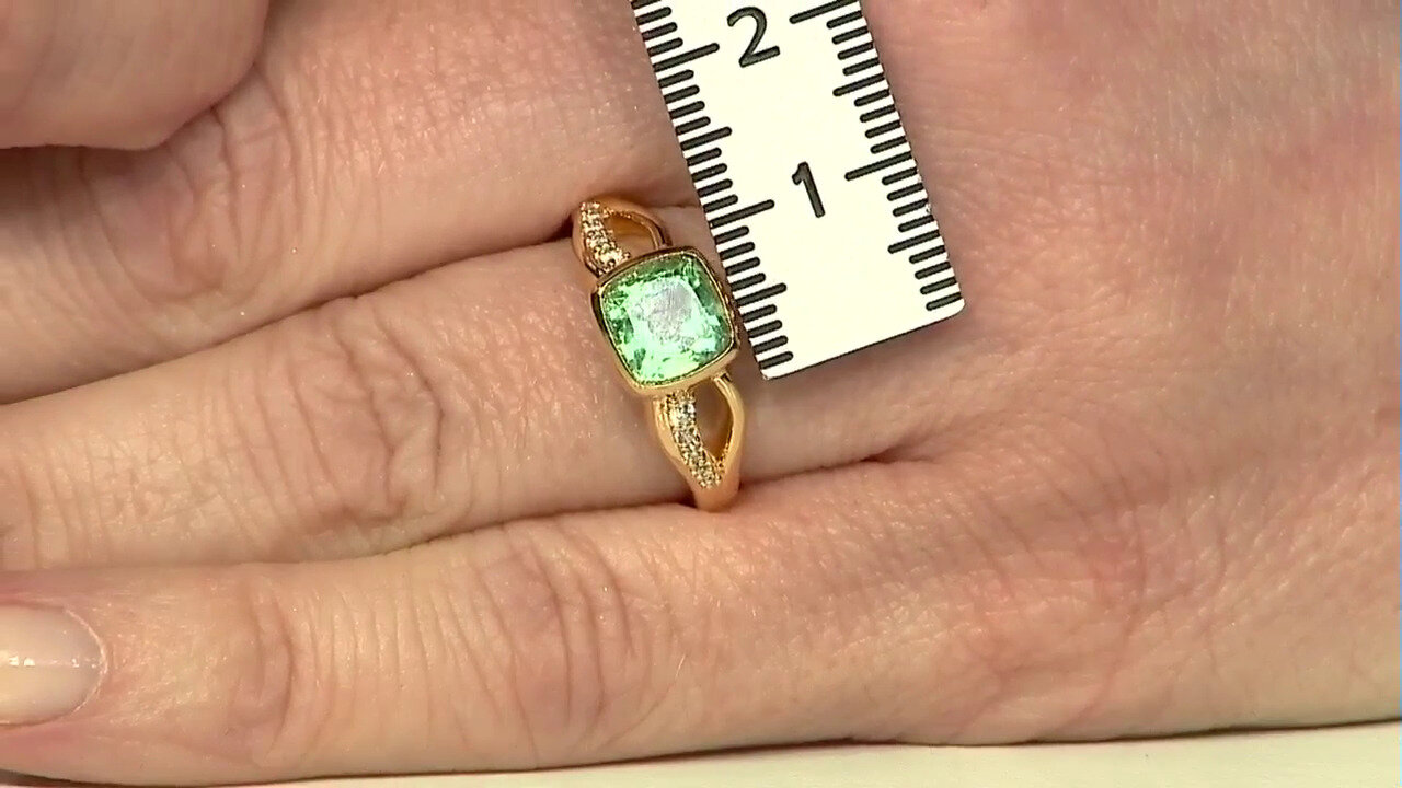 Video Bague en argent et Emeraude de Russie (Adela Silber)