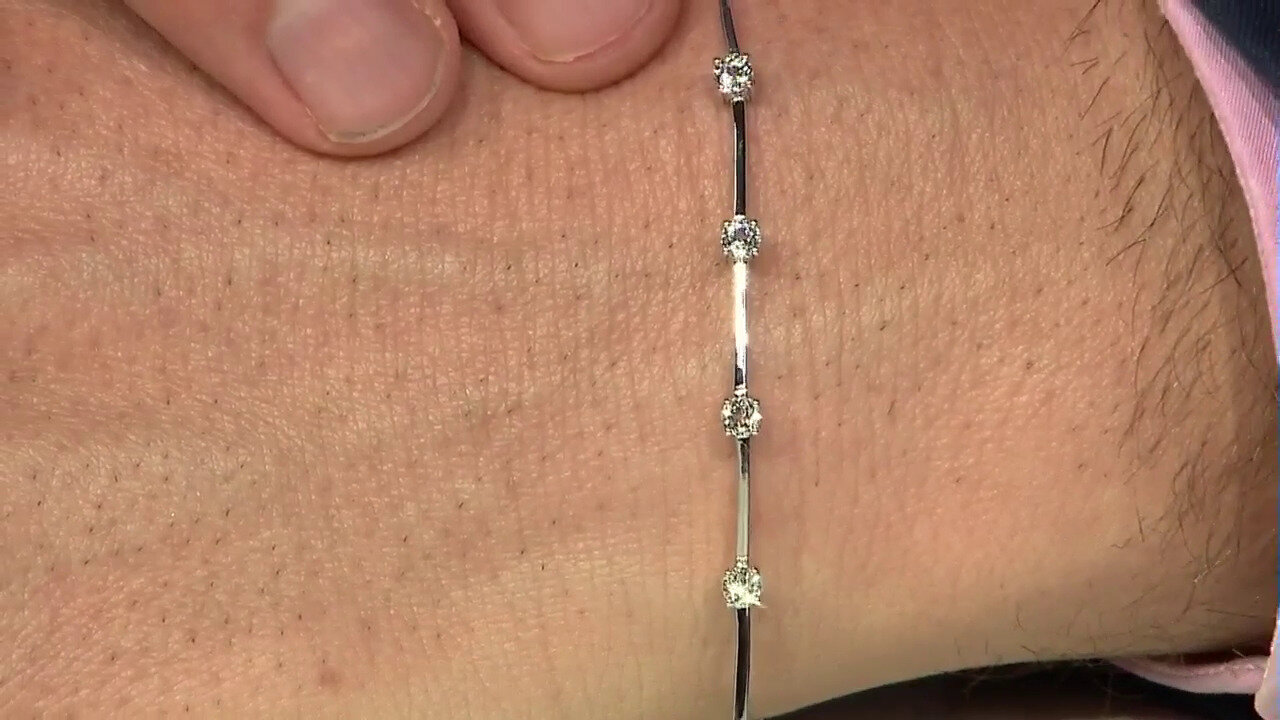 Video Brazalete en plata con Topacio blanco