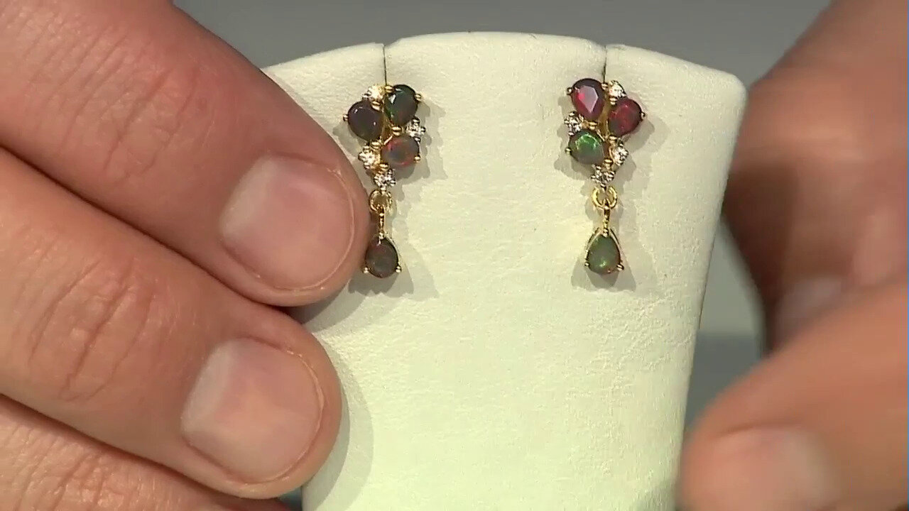 Video Mezezo Opal Silver Earrings