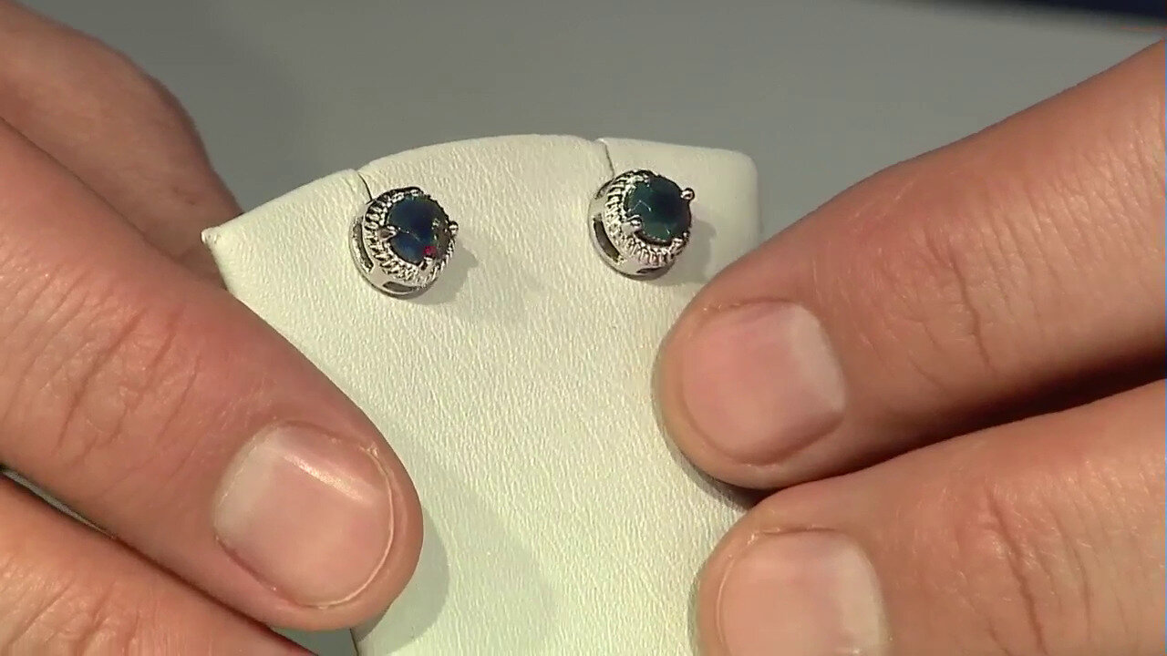 Video Mezezo Opal Silver Earrings