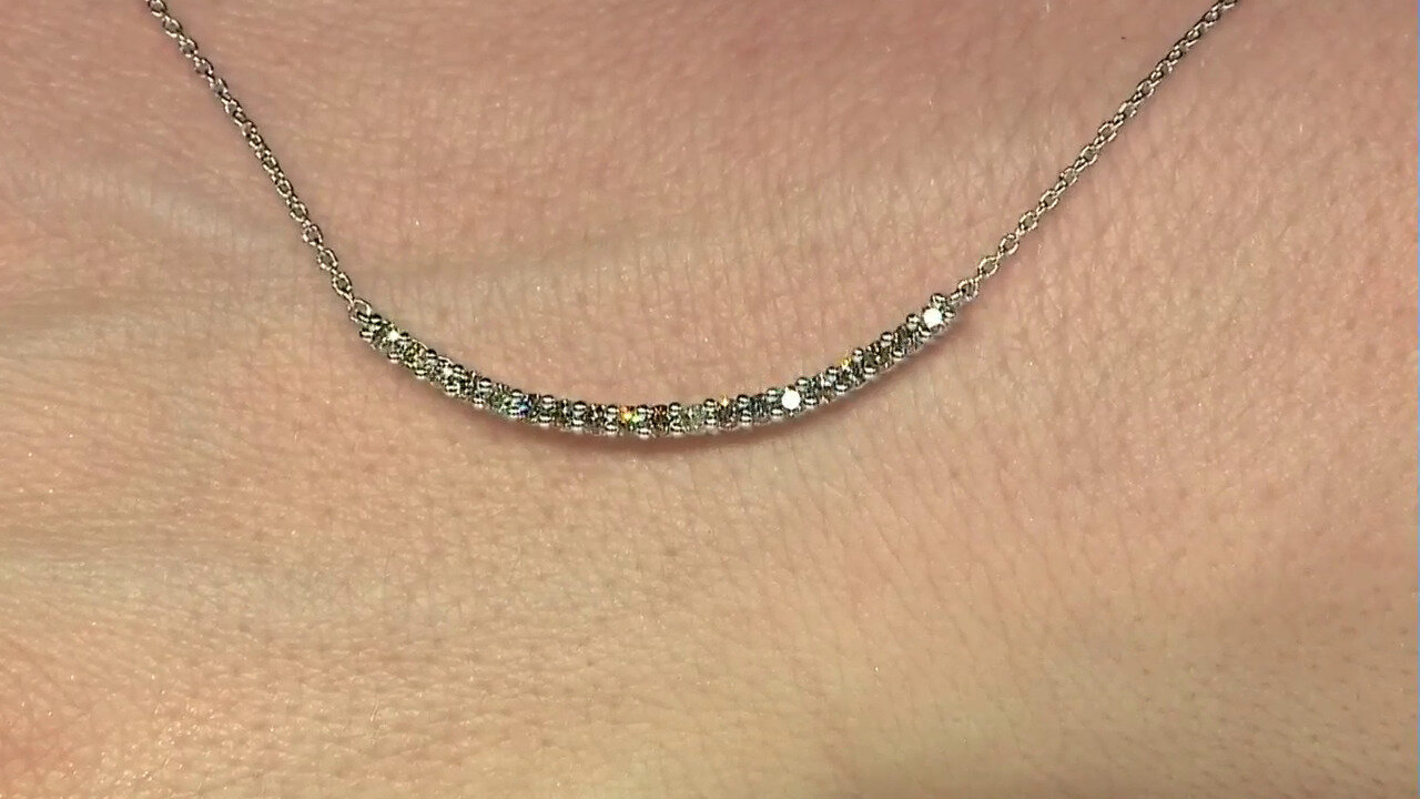 Video I2 Brown Diamond Silver Necklace