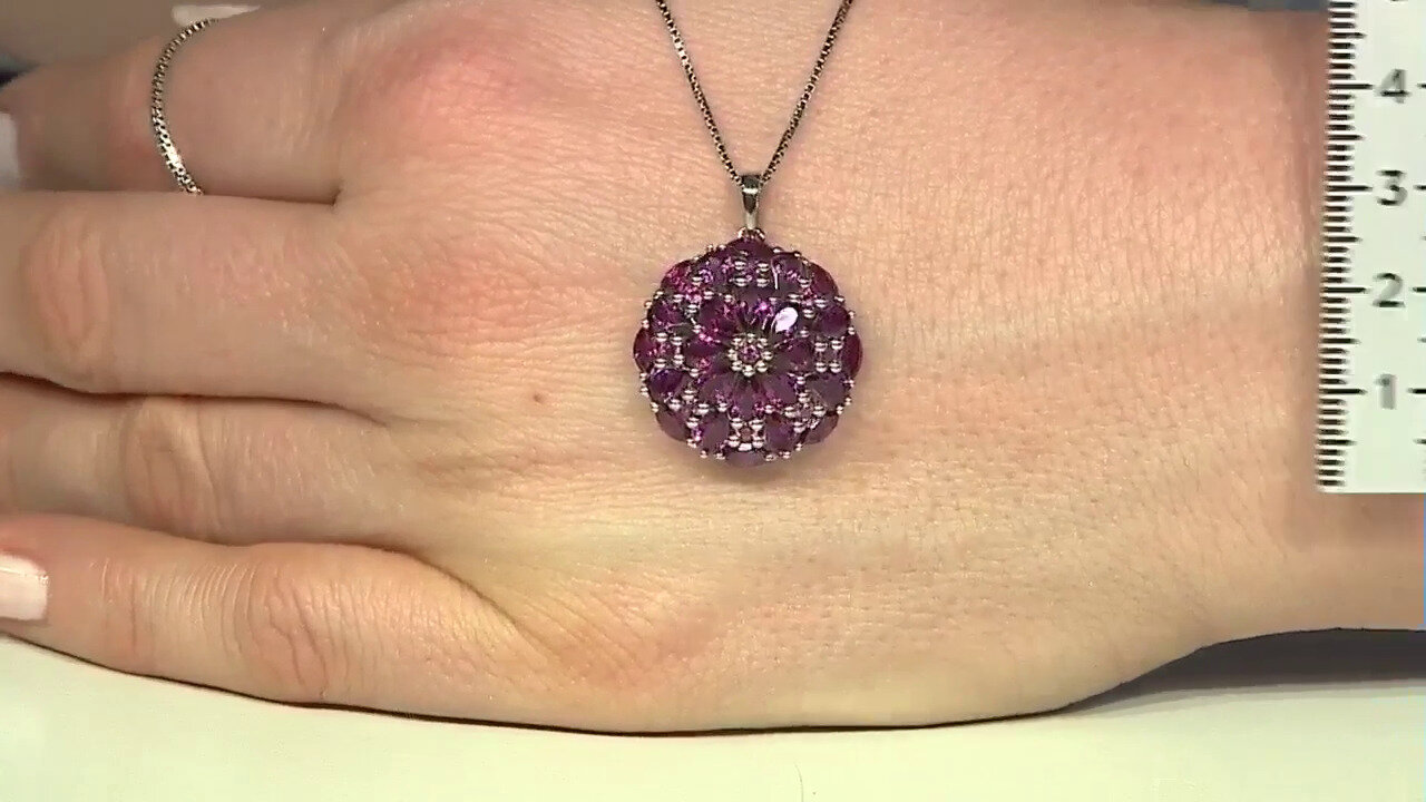 Video Pendentif en argent et Grenat Rhodolite