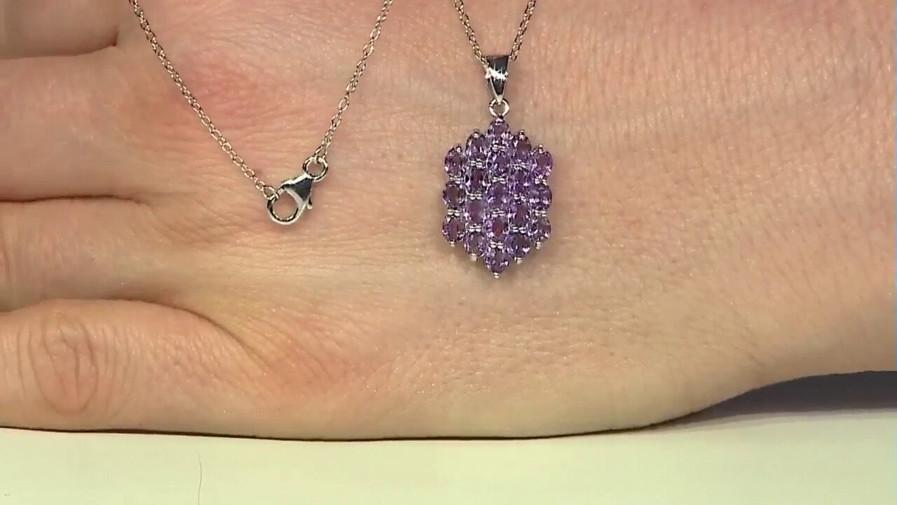 Video Amethyst Silver Necklace