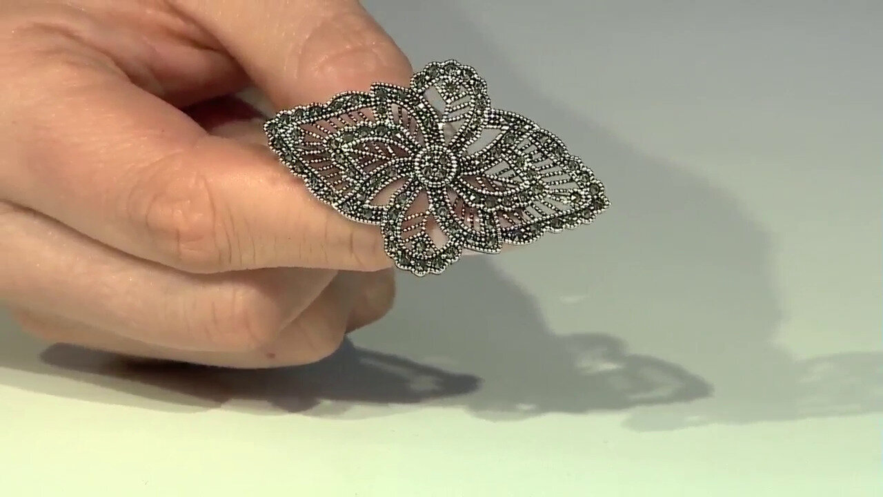 Video Marcasite Silver Brooch